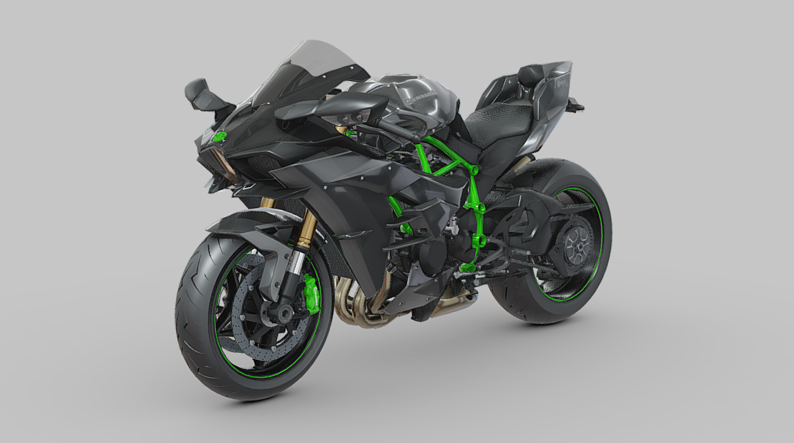 Kawasaki Ninja H2 в 3D от Moto3D