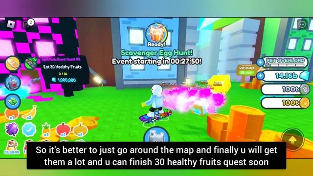How to Find Fruits Fast in Pet Simulator X | Eat 30 Healthy Fruits смотреть онлайн