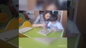 Фрагмент занятия с ребенком ОВЗ.