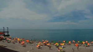 Сочи пляж пансионата Шексна|Вардане Море сегодня 09.06.23