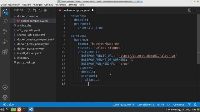 Baserow mit Docker-Compose und Portainer installieren - 15 Hetzner Cloud Server Installation смотреть онлайн
