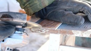 Резка клинкерной плитки под 45*, болгаркой. Заусовка.