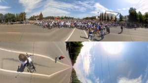 День 1000 велосипедистов. Старт. Уфа. #d1000v, 360, VR, 4K. Часть1.