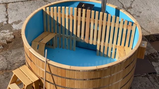 Японская баня Фурако Altwood с пластиковой вставкой со встроенной дровяной печью I Уличная купель смотреть онлайн