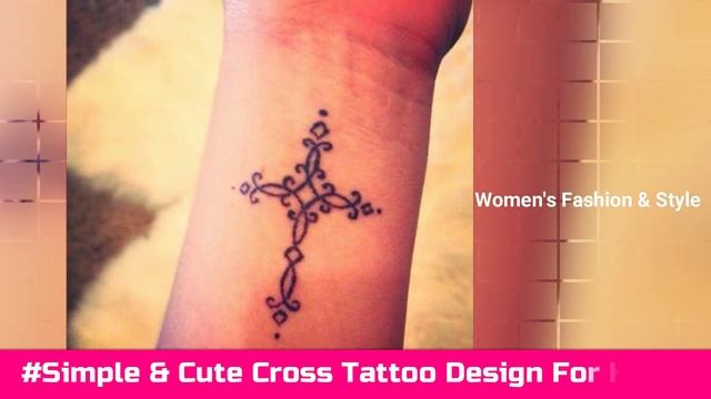 Simple & Cute Cross Tattoo Design Ideas For Girls 2023 | Lovely Cross Tattoos For Ladies 2023 смотреть онлайн