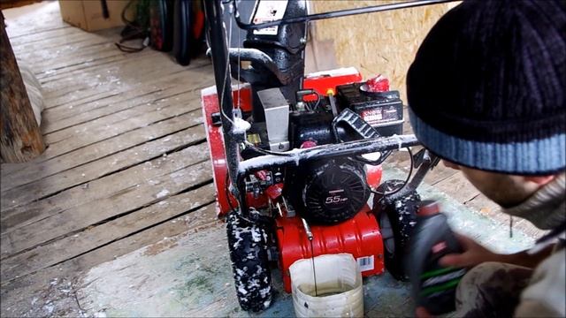 Снегоуборщик MTD замена масла в двигателе_ 21.02.2017 _ mtd 31A 3CAD700