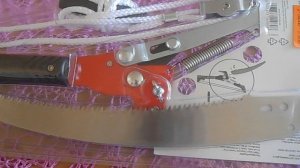 Купила замечательный сучкорез с телескопической ручкой для обрезки высоких деревьев.Показываю.