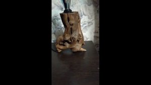 Обалденный и простой ночник своими руками из коряги