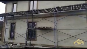 Облицовка дома дагестанским камнем