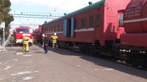 На ж/д вокзале Шымкента тушили пожар