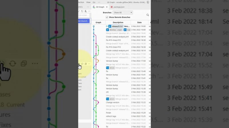 Git Flow, VS Code and GitHub Actions