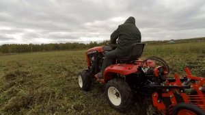 Митракс Т150 + грохотная картофелекопалка под ВОМ от мотоблока.