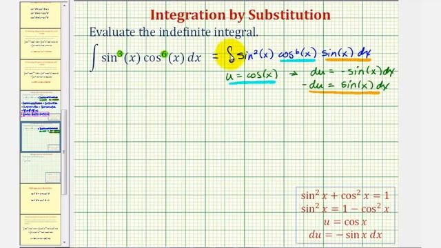 Ex: Integral Using Substitution with an Odd Power of Sine смотреть онлайн