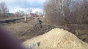 Самодельный адаптер для мотоблока_ пробная поездка..mp4