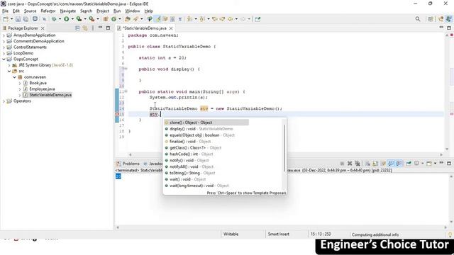 Accessing static variables in Java | Java Programming Language | Java смотреть онлайн