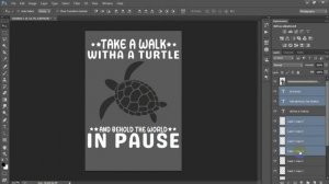 Turtle T-Shirt Design for Redbubble in Photoshop Tutorial