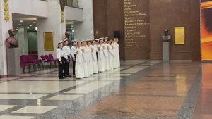 Полонез в исполнении кадетов 7х классов  Первого Московского кадетского корпуса в Музее Победы
