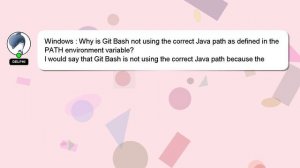 Windows : Why is Git Bash not using the correct Java path as defined in the PATH environment variab