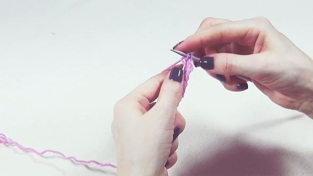 Лицевая петля с двумя витками