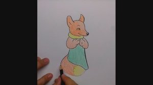 Как нарисовать лису \\ Рисунок - лисица // книжная иллюстрация