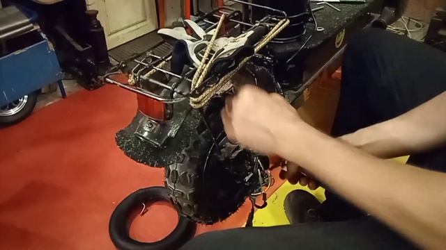 Установка внедорожного колеса на электроскутер