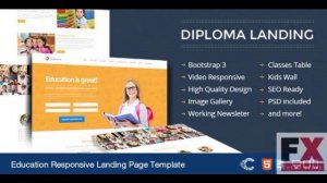 Preview Diploma - Education Bootstrap Responsive Landing