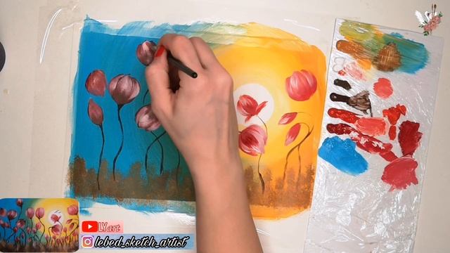 Тюльпаны /рисунок за 10 минут/для начинающих ?