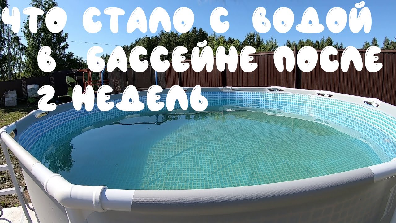 Что стало с фильтром и водой в бассейне после двух недель и набор для чистки бассейна. смотреть онлайн