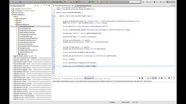 Handle Browser Pop Up Window (using Window Handler) in Selenium - Session 8