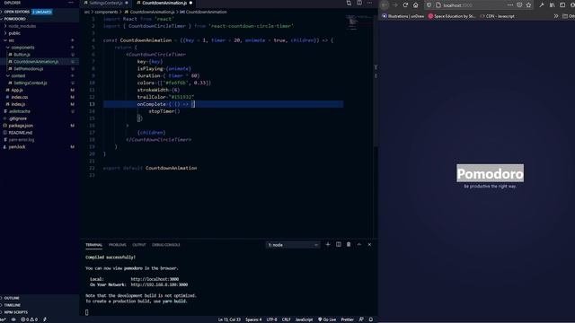 Create A Pomodoro Clock In React With The Context API - FreeCodeCamp Advanced JavaScript 2021
