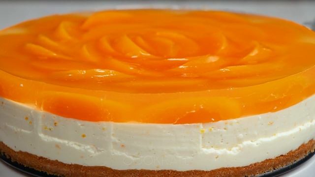 Самый вкусный чизкейк с персиками, БЕЗ ВЫПЕЧКИ! Без преувеличения, потрясающий!| Cookrate - Русский