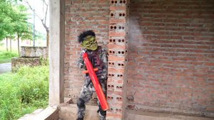 LTT Films : Silver Flash Nerf Guns Fight Criminal Group BIGMAN Mask League Of Legends