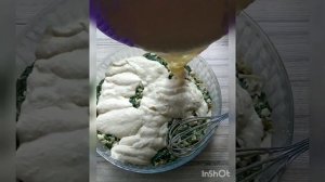заливной пирог со шпинатом