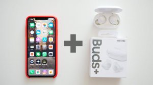 iPhone и Samsung Galaxy Buds+