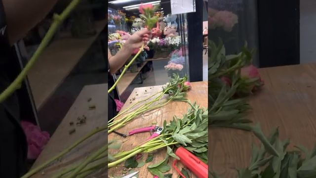 Как зачистить пион и продлить ему жизнь? #shortvideo #пионы #цветыспб #флористикадляначинающих