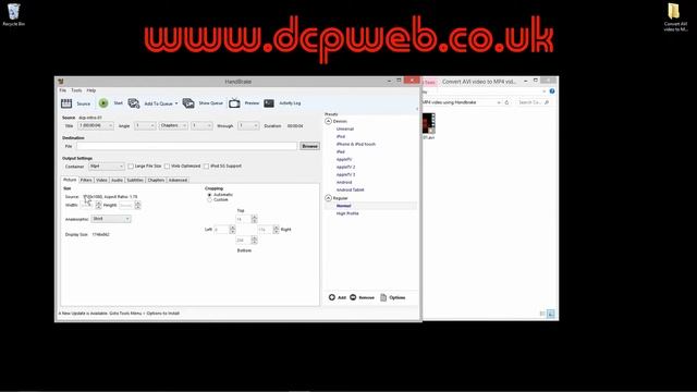 How to convert AVI video to MP4 video using Handbrake смотреть онлайн