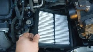 Honda Freed GB3, замена воздушного фильтра.
