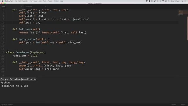 Python OOP Tutorial 4: Inheritance - Creating Subclasses