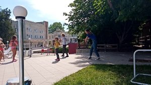 Отель Таврида мыс Лукулл, утренняя зарядка.