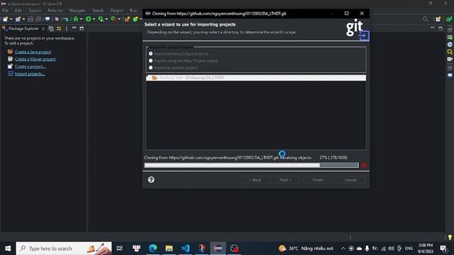 Cách mở project trên git bằng eclipse không cần clone về смотреть онлайн