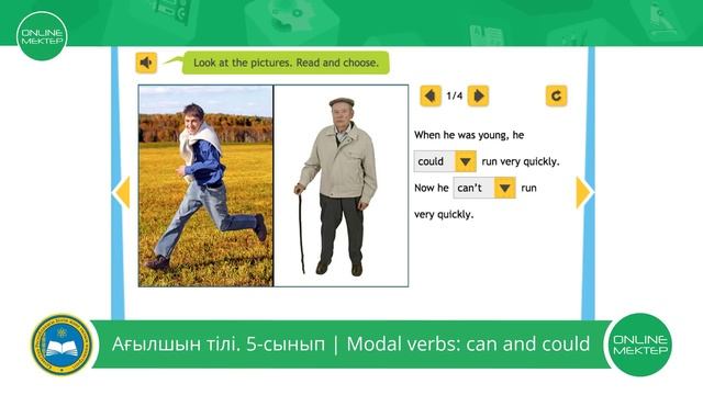 5 - сынып. Ағылшын тілі. Modal verbs: can and could. 23.04.2020 смотреть онлайн