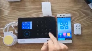 домашняя RFID Охранная ЖК-клавиатура wifi GSM сигнализация комплект