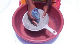 Simple Cement Pot at home Using Cloth/Diy/Cement Craft Ideas