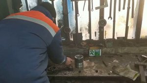 Вязка поршней на шатун Т-40