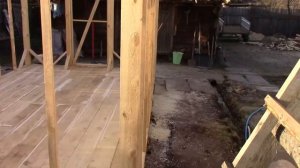 Строим павильон для каркасного бассейна.
