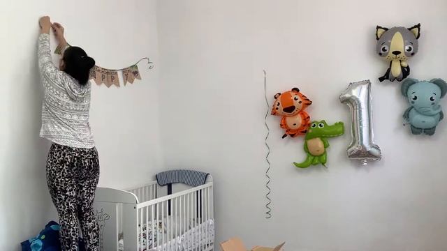 ?КАК УКРАСИТЬ КОМНАТУ НА ДЕНЬ РОЖДЕНИЯ ? РЕБЁНКУ 1 ГОД ? DIY /стиль  САФАРИ?