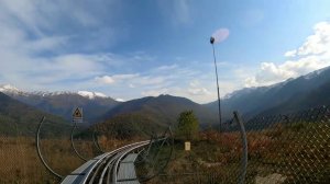 Аттракцион Родельбан. Горная Олимпийская деревня, 1100 м. Роза Хутор. #сочи #родельбан