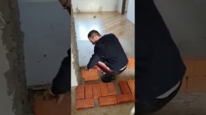 Кладка камина из кирпича. #1