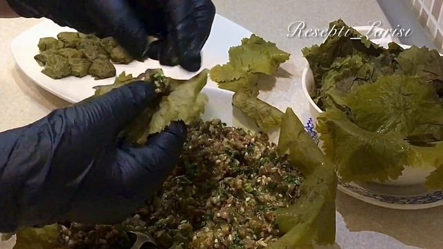 Долма из свежих виноградных листьев