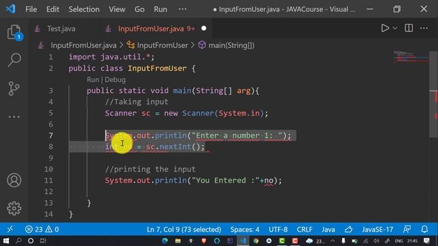 Java Tutorial: How to ask user for input in JAVA | Android Development Course | JAVA Series